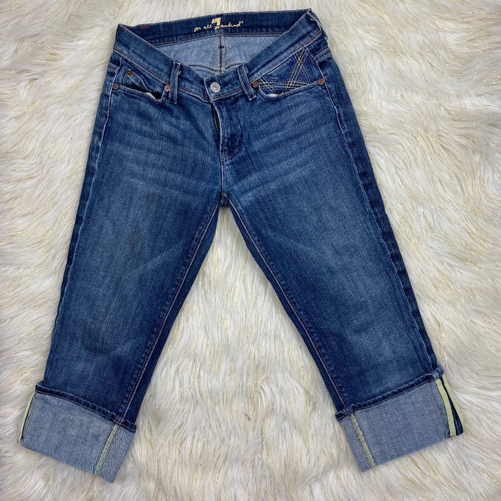 7 For All Mankind Crop Mia Size 25 Dark Wash